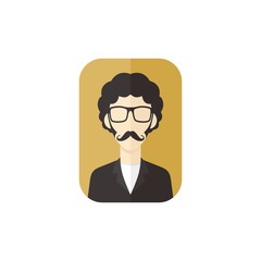man hipster avatar user picture cartoon character