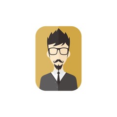 man hipster avatar user picture cartoon character