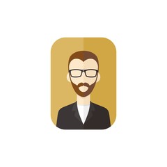 man hipster avatar user picture cartoon character