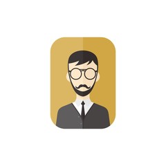 man hipster avatar user picture cartoon character