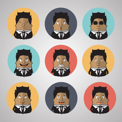 Vintage businessman emotion