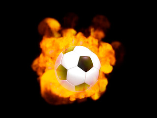Fototapeta na wymiar 炎のサッカーボール