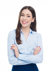 Young businesswoman smiling