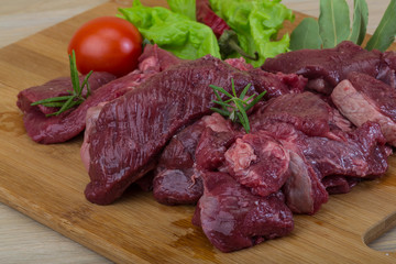 Raw venison