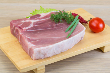 Raw pork meat