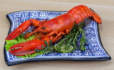 Boiled lobster