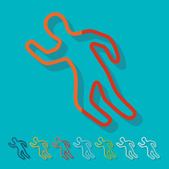 Obraz premium Flat design: scene of the crime