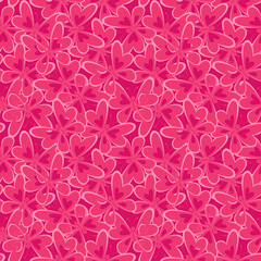 Obraz premium Seamless pattern, pink butterflies