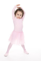 little girl balerina dancer isolated on white background © Louis-Paul Photo