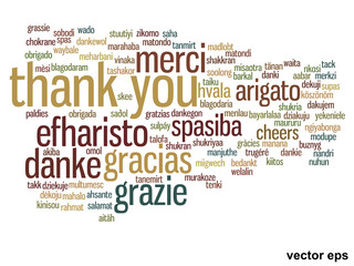 Conceptual thank you word cloud