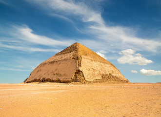 Fototapeta na wymiar Famous Bent Pyramid in Dahshur