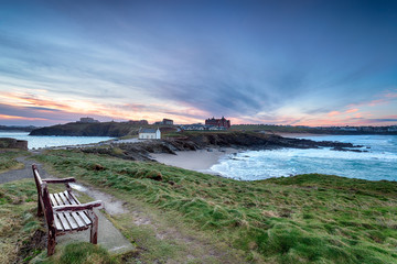 Sunrise over Newquay in Cornwall