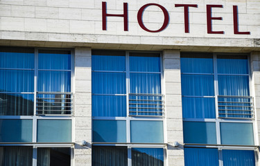 Windows of the hotel