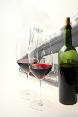 赤ワインで乾杯