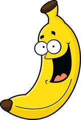 Cartoon Banana Happy