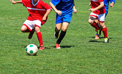 Kids are playing football