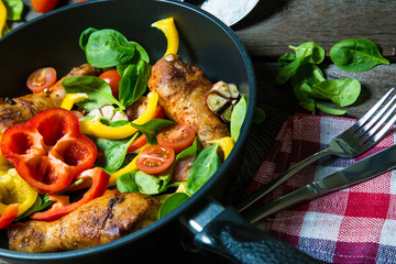 Roasted chicken with vegetables
