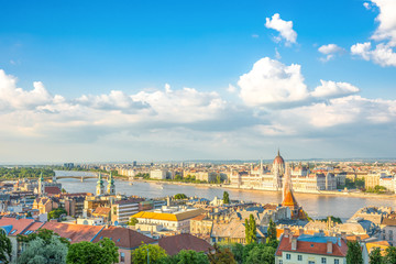 Naklejka premium Blick auf das Parlament, Budapest, Ungarn