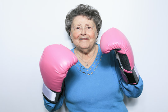 An Old Senior Woman Fight For Cancer