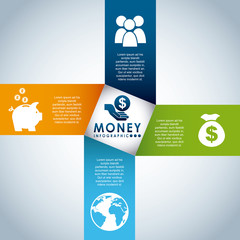Fototapeta premium money infographics