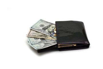 U.S. dollar in the wallet. Photo.