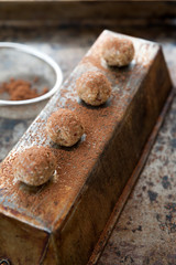 Raw balls with nuts and seeds