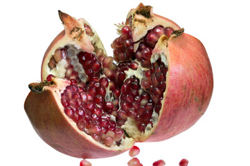 Pomegranate on the isolated background