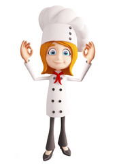 Chef character with best sign