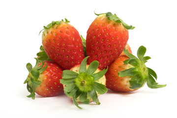 Strawberry with isolated white background
