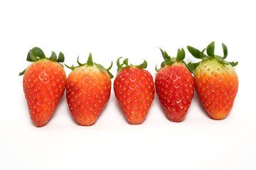 Strawberry with isolated white background