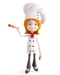 Chef character with  presentation pose