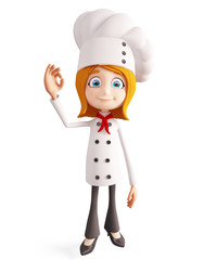 Chef character with best sign