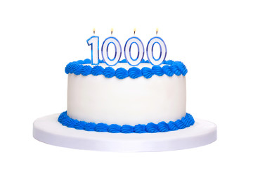 1000th birthday cake - obrazy, fototapety, plakaty