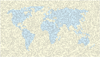 World map dots Yellow Blue EPS 10