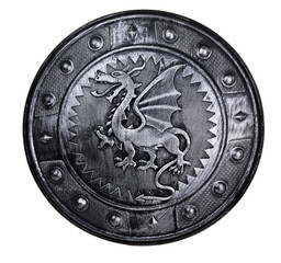 Round shield with dragon sign