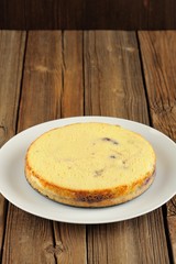 Italian ricotta pie with blueberries