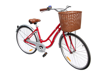 Bicycle on a white background
