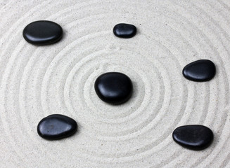 Fototapeta na wymiar Japanese zen garden meditation stone...