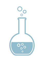 Laboratory glass on white background