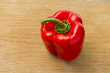 Whole ripe red sweet bell pepper