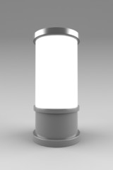 Blank cylinder billboard mockup