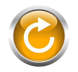 Round button to reload for web. Vector.