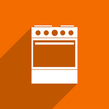 Flat Icon of gas-stove