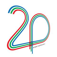 20 years Anniversary, concept vector