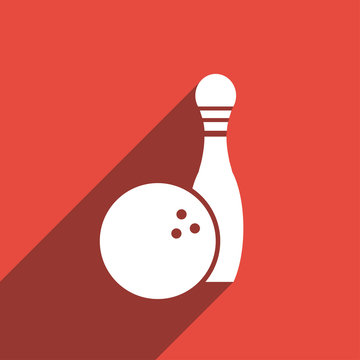 Flat Icon of bowling pin