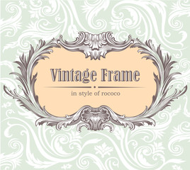 Vintage decorative vector frame