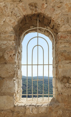 Fototapeta na wymiar window of an old fortress