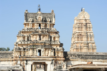 View of Shiva-Virupaksha Temple at Hampi, India