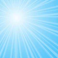 Background - shining star with divergent bundle of beams.