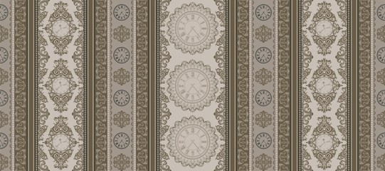 Papel pintado con relojes